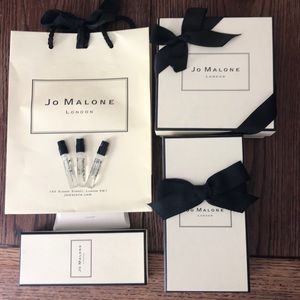 Jo Malone samples, boxes & bag